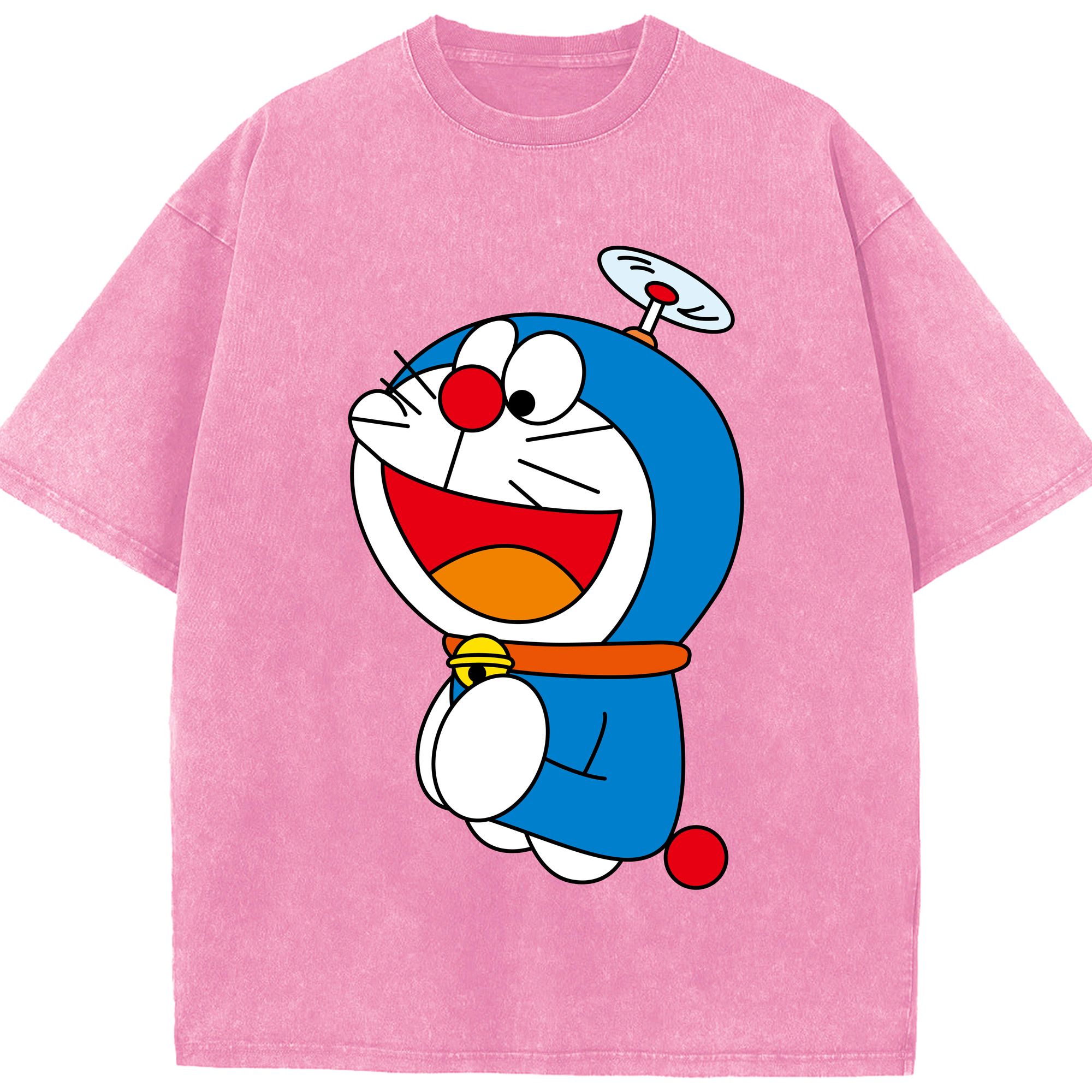 （画像用） ドラえもん Doraemon 綿100% ヴィンテージ風 半袖Tシャツ（フロントプリント）